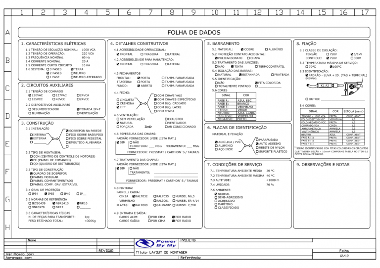 Exemplo de Projeto de Elétrica.